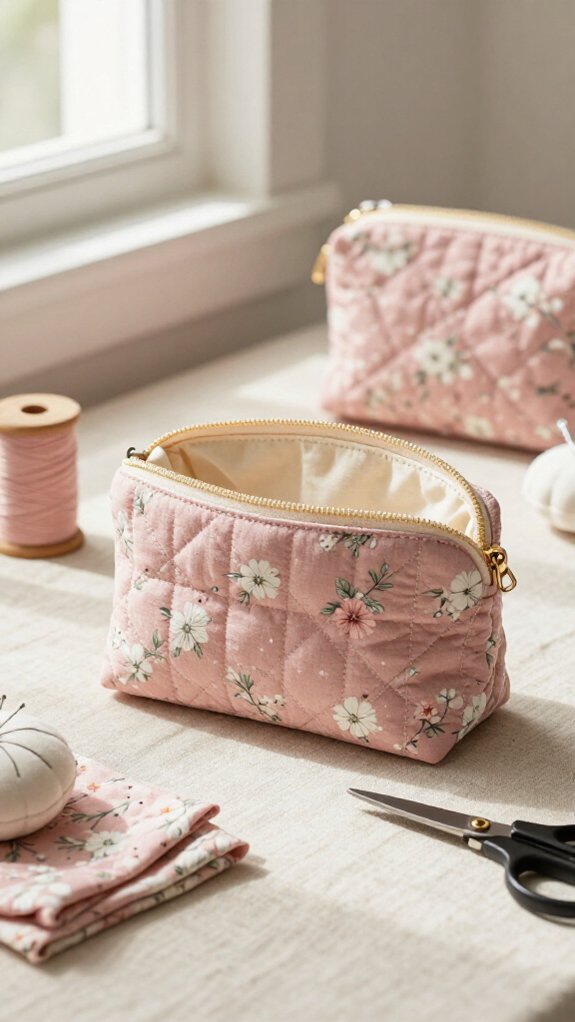 7x9 fabric zipper pouch