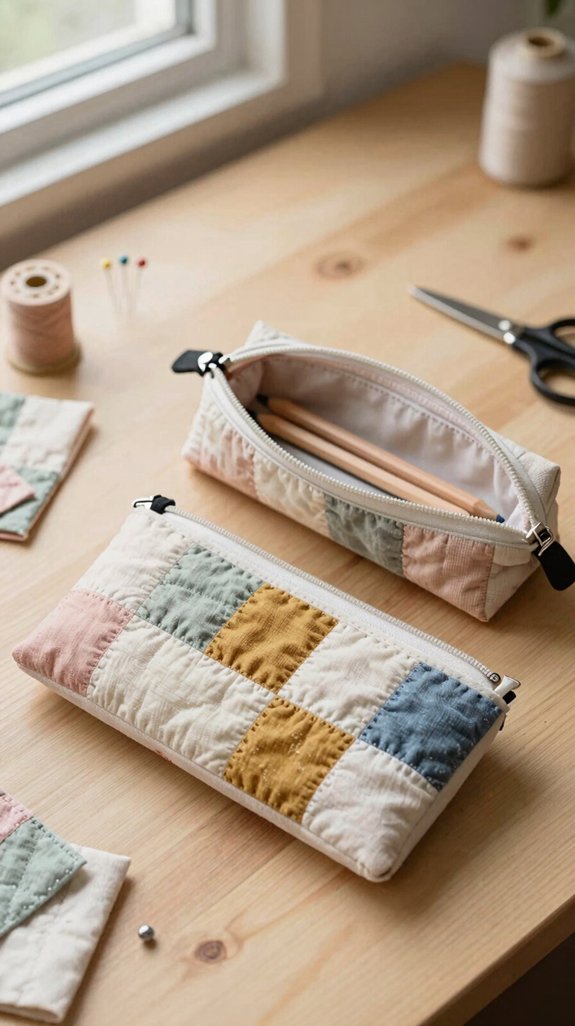9 5x5 5 zipper patchwork case