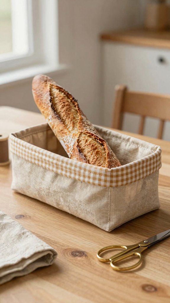 accordion pleated fabric bread basket