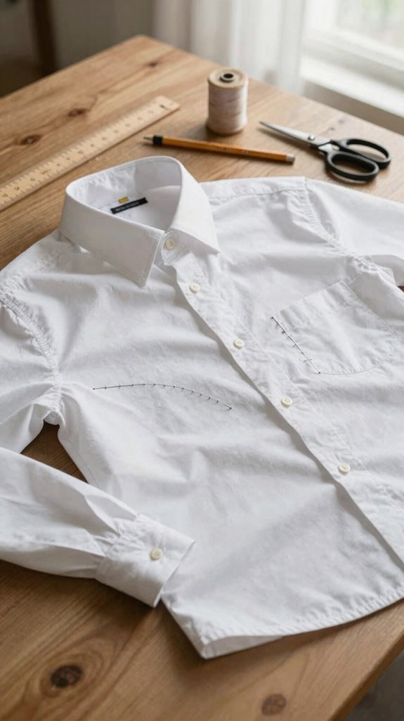 adjust shirt side seams