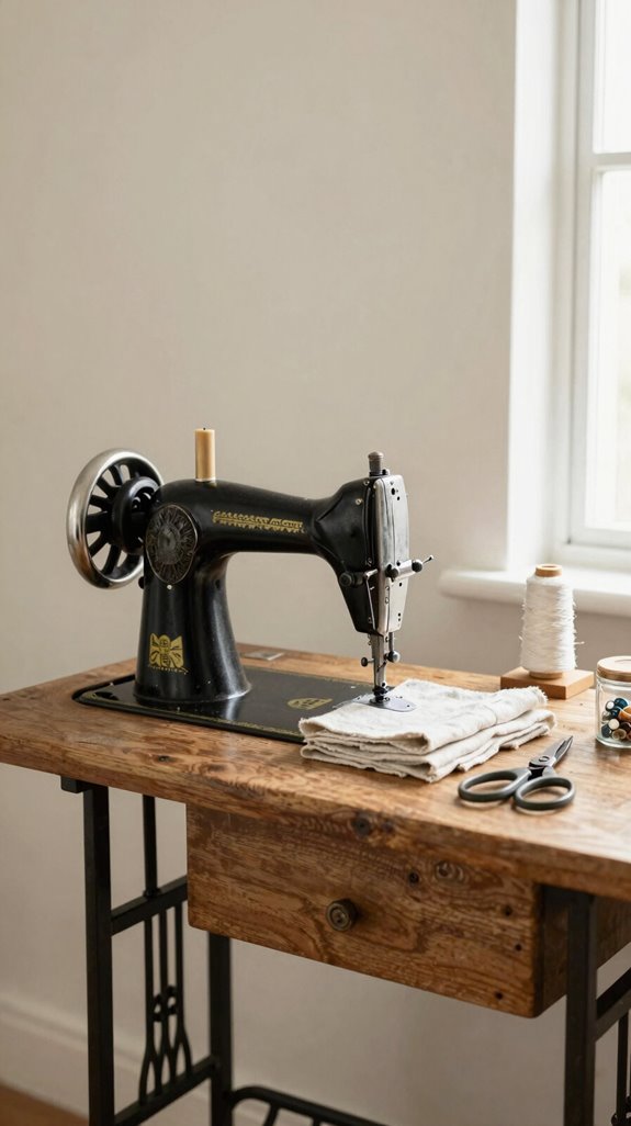 antique sewing machine display craft