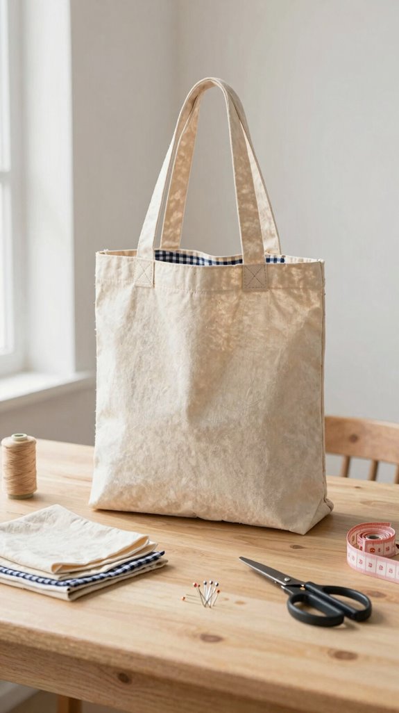 beginner 5 8 seam tote bag