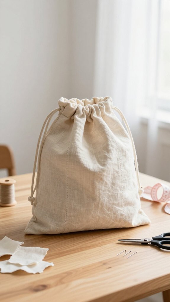 beginner drawstring bag tutorial