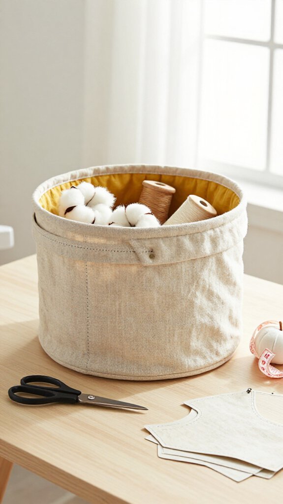 beginner fabric basket project tips