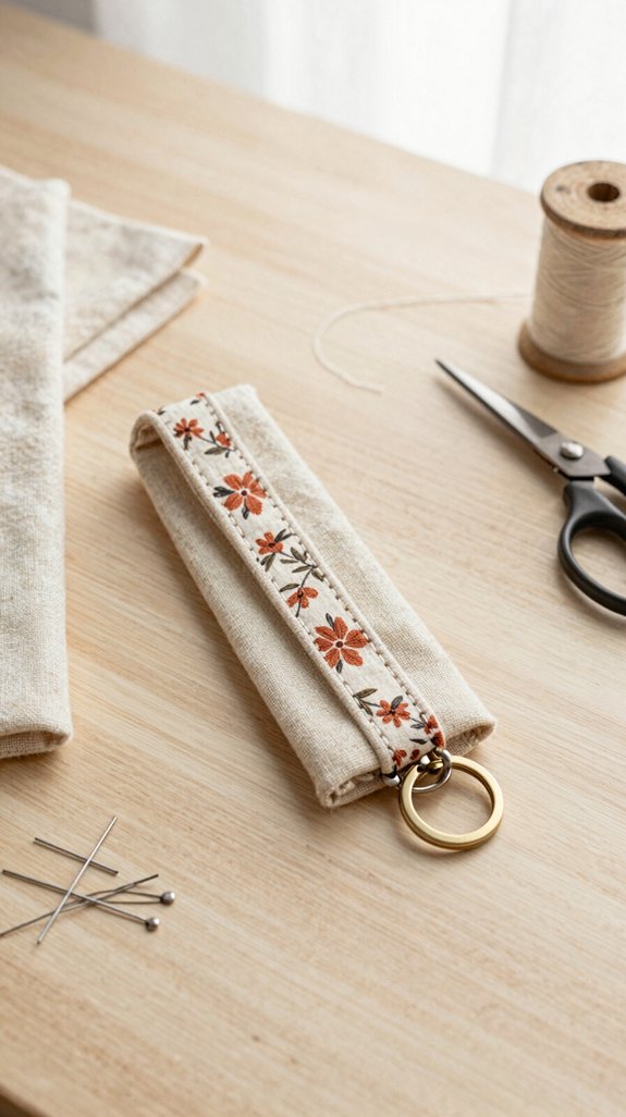 beginner fabric key fob