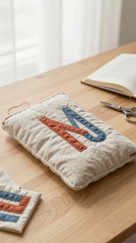 beginner fabric letter applique