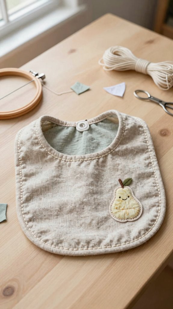 beginner friendly baby bib sewing