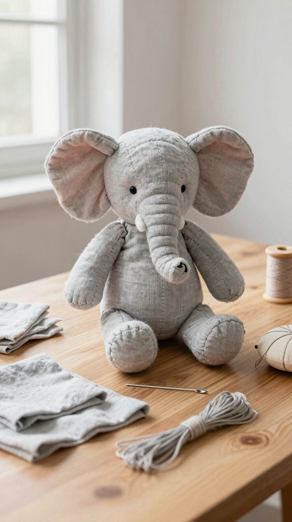 beginner friendly plush baby elephant