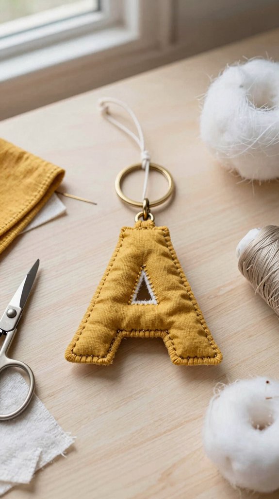 beginner friendly sew on keychain
