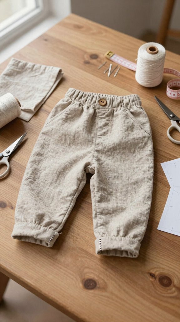 beginner friendly soft knit baby pants