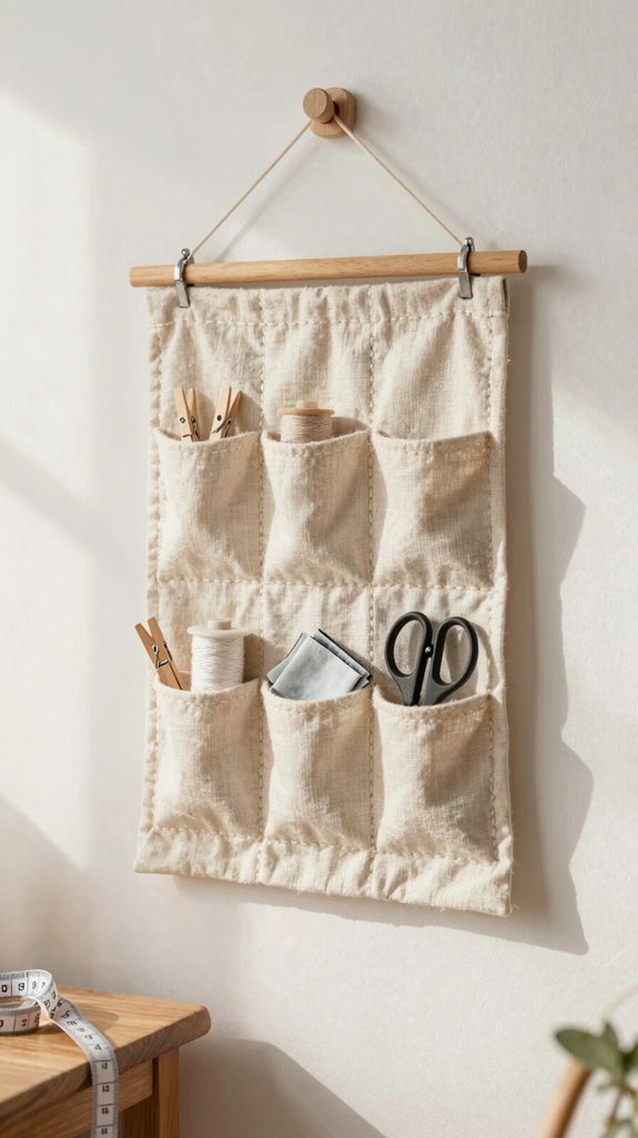 beginner hanging organizer sewing