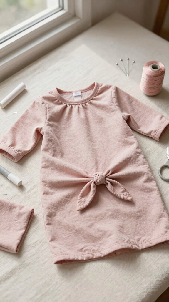 beginner knotted baby gown