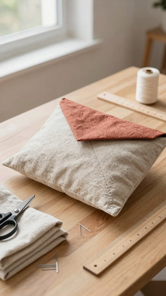 beginner no zipper envelope pillow