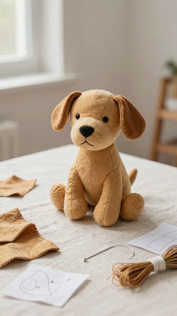beginner pug plush sewing steps