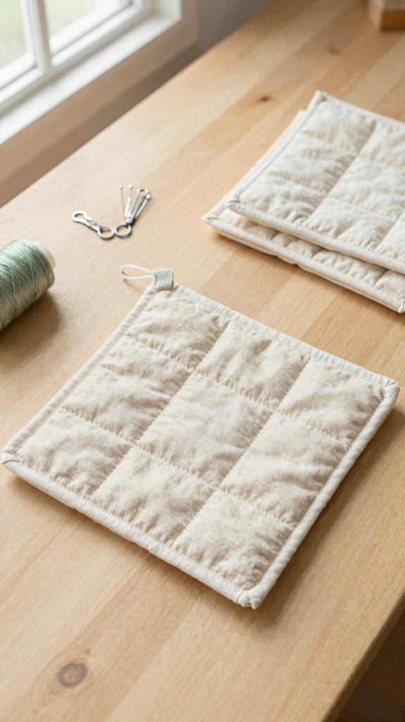 beginner quilted pot holder