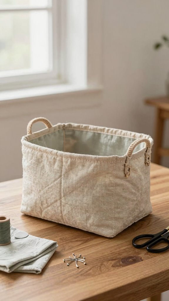 beginner scrap fabric basket