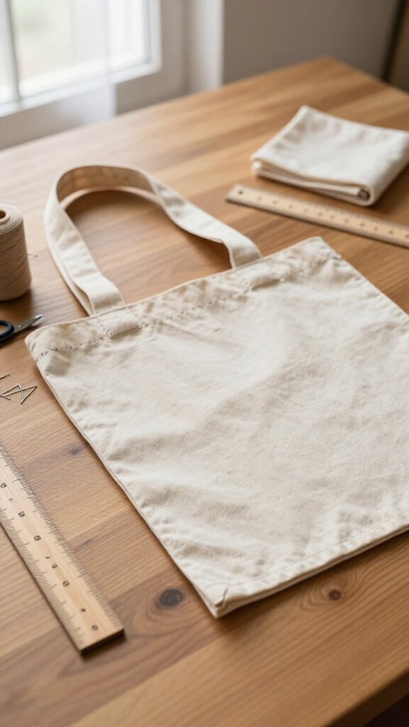 beginner straight line tote sewing
