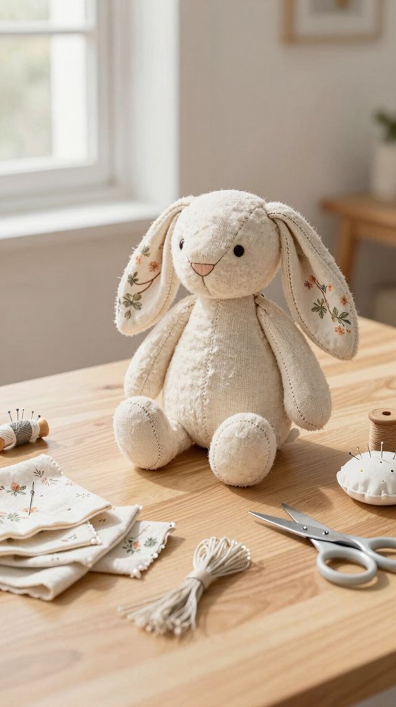 beginner stuffed bunny sewing
