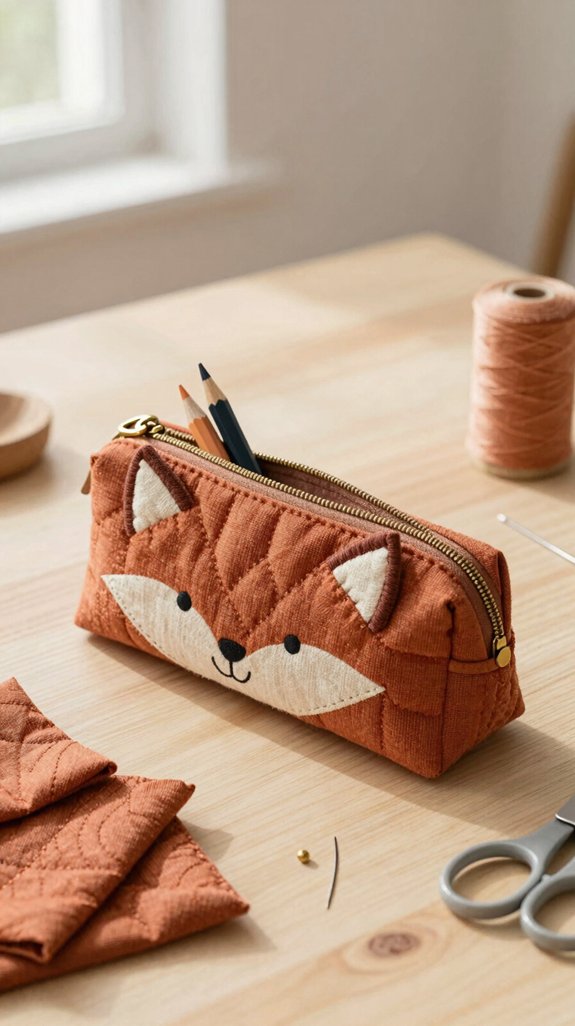 beginner zipper animal pouch