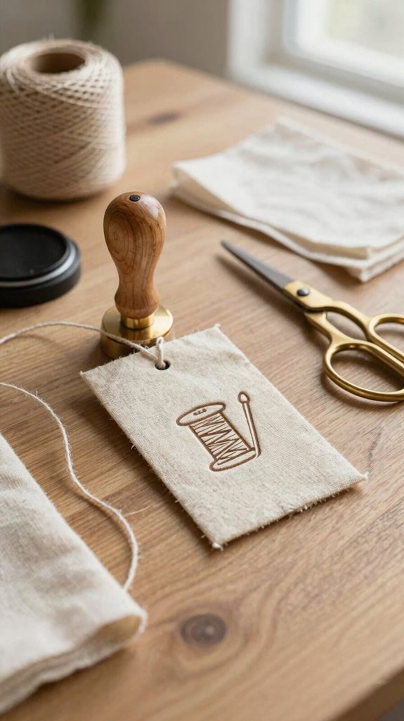 bold stitched sewing stamp seal