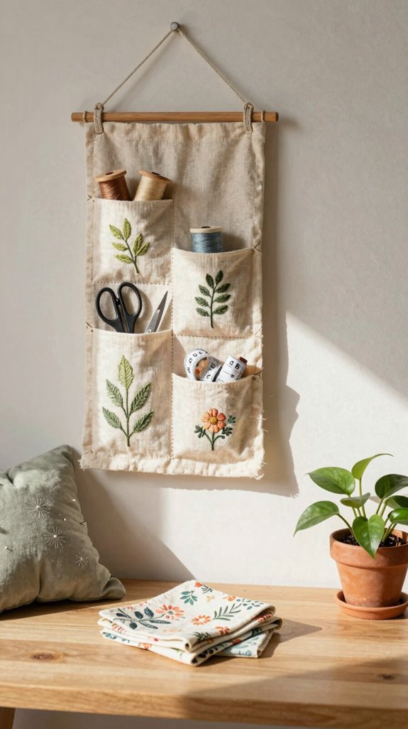 botanical sewing storage corner