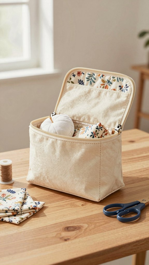 boxy sewing supplies organizer bag