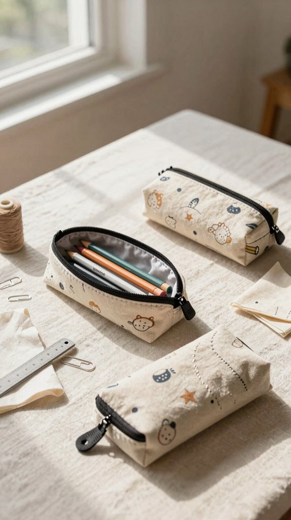 bright cotton zipper pencil case