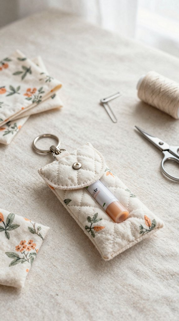chapstick holder keychain clasp