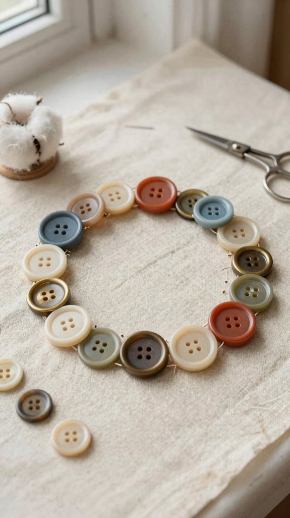cheerful button wreath logo