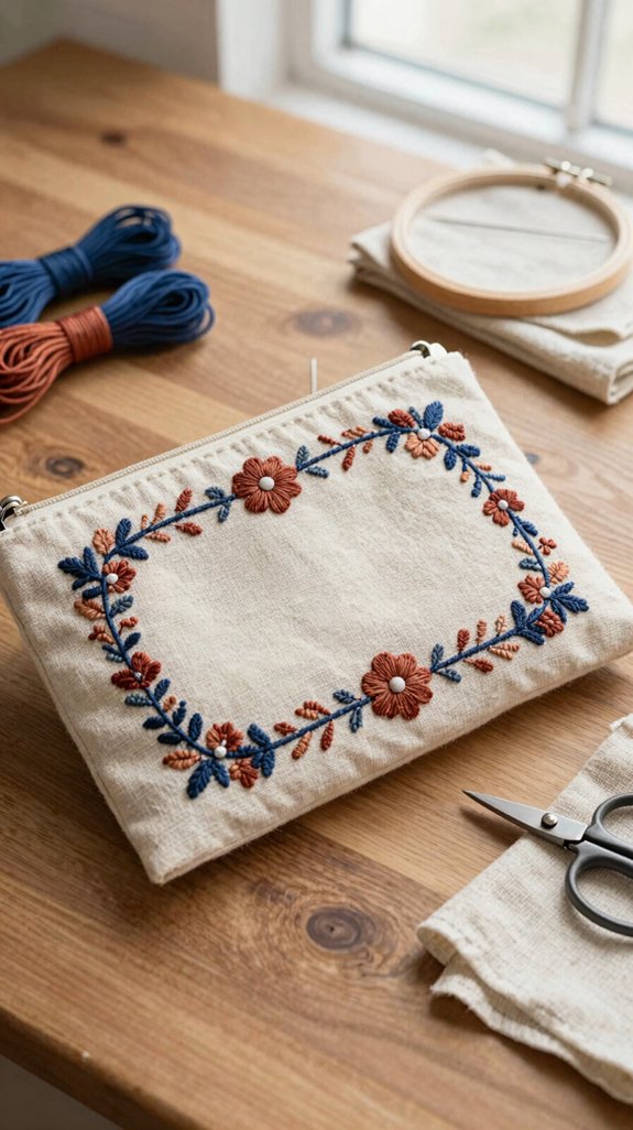 cheerful embroidered daily quotes