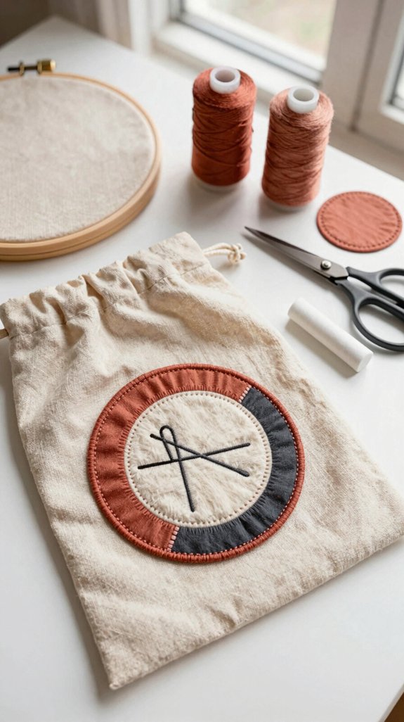 circular sewing brand badge logo