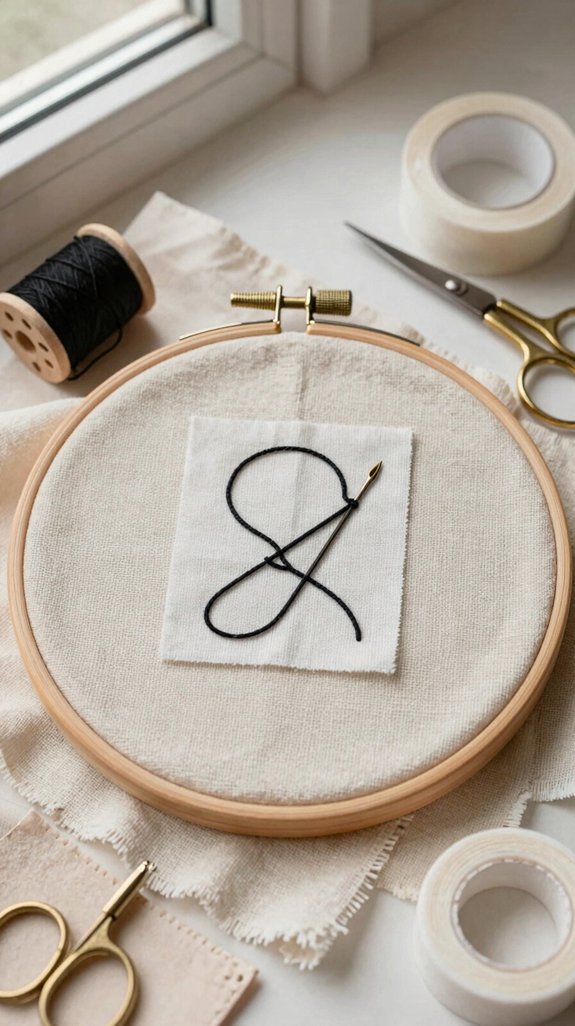 continuous needle thread mark
