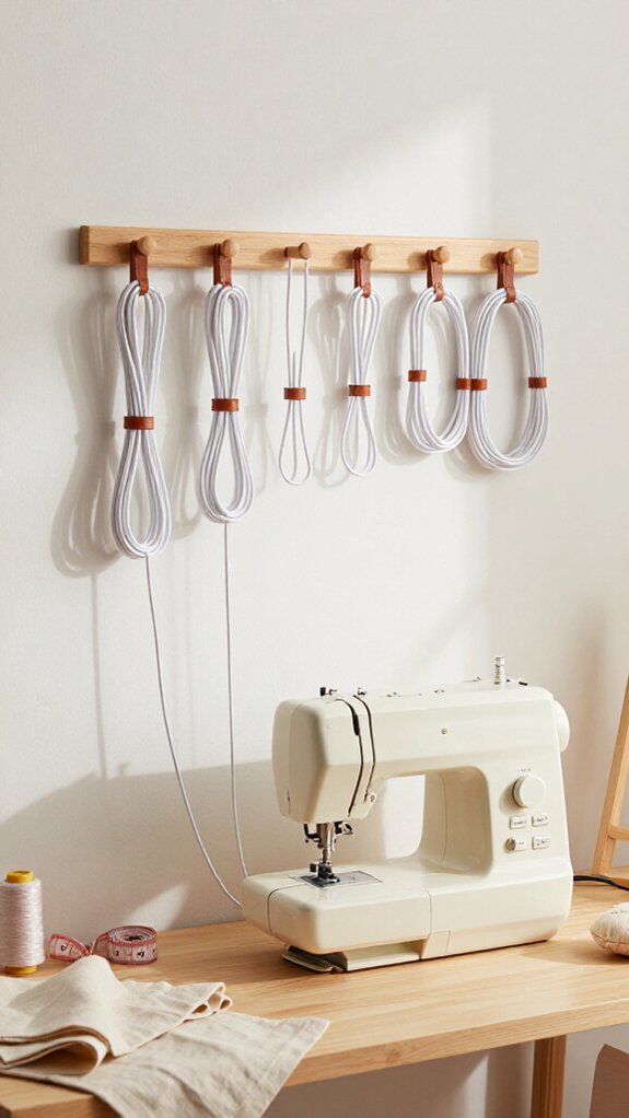 cord control for sewing workspace