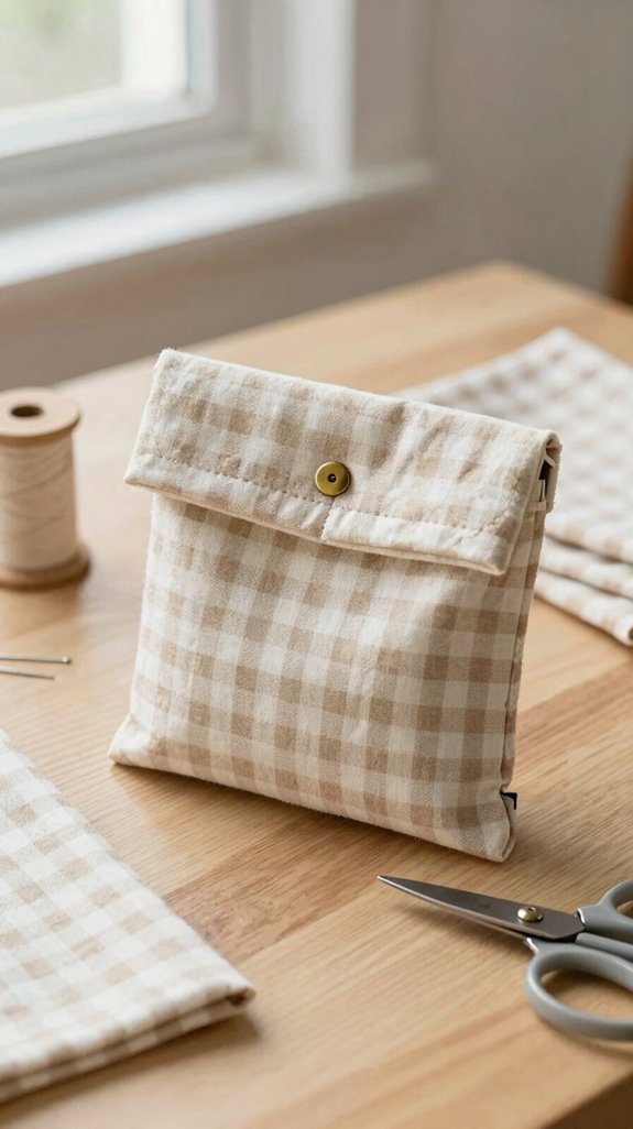 cotton snack bag with drawstring
