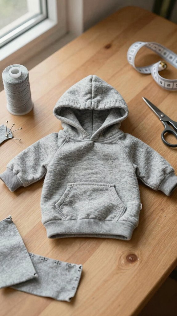 cozy 18 inch doll hoodie