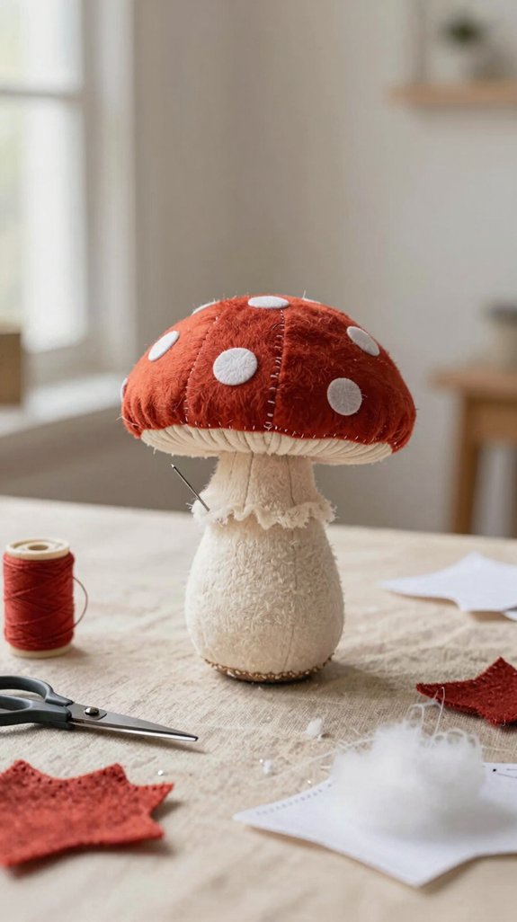 cozy beginner friendly mushroom plush