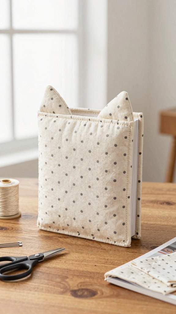 cozy cat ear book sleeve