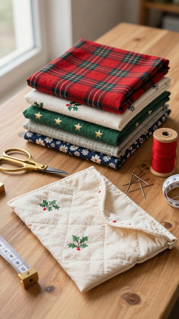 cozy christmas fabric picks