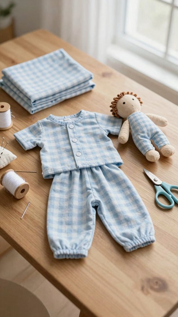 cozy diy doll pajamas with snaps