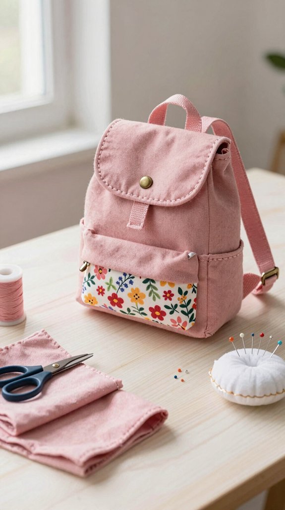 cozy doll backpack sewing
