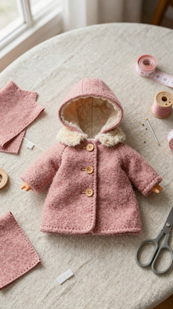 cozy fleece doll winter coat