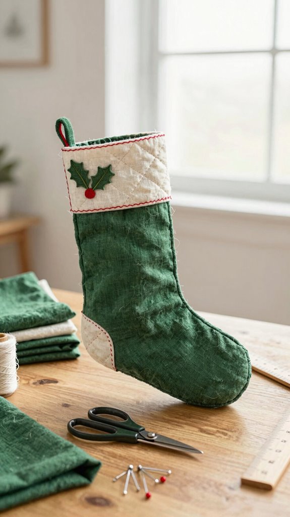 cozy handmade fabric stockings for sale