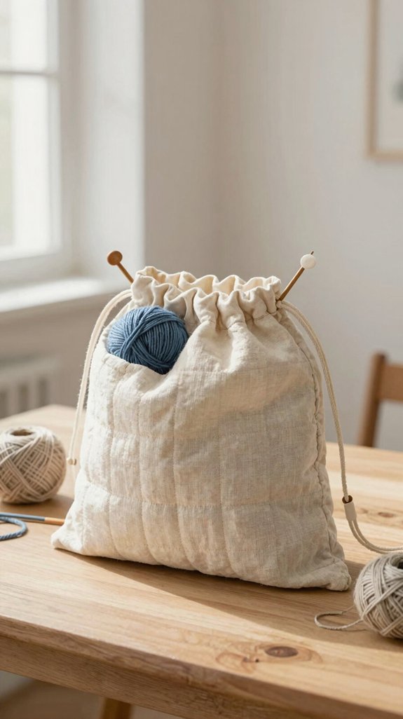 cozy project bag storage