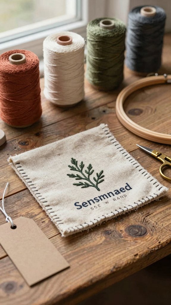 cozy rustic sewing stamp