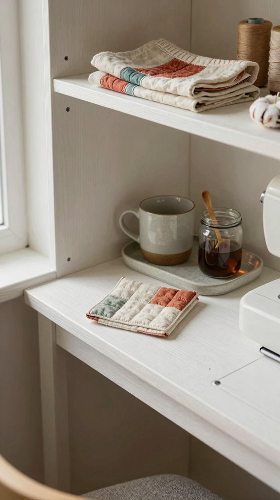 cozy sewing room coffee corner