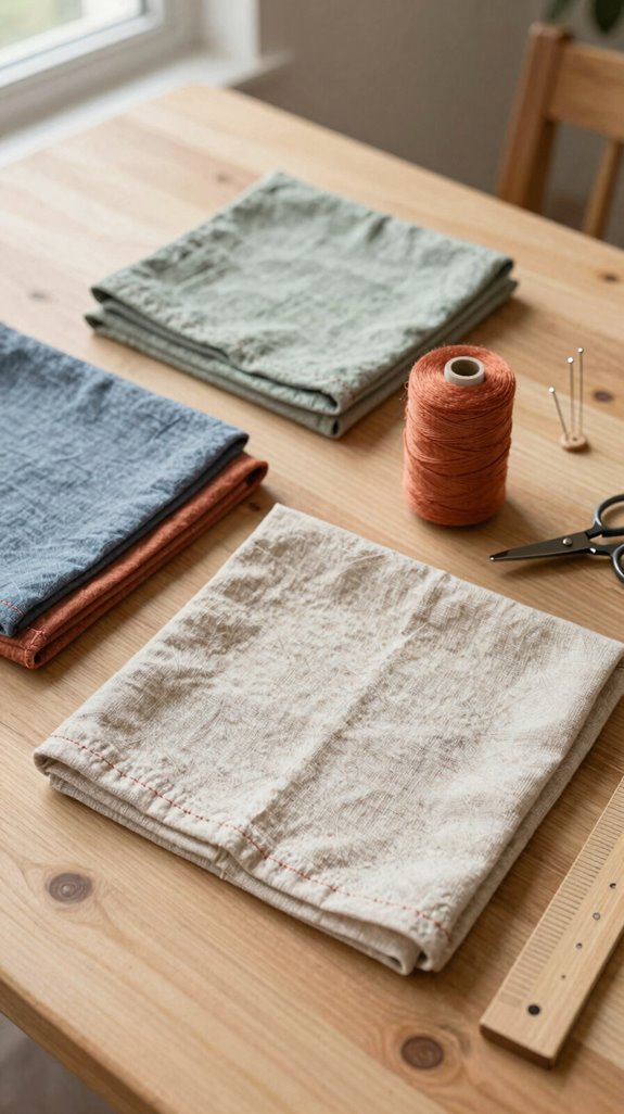 crisp cotton linen napkins