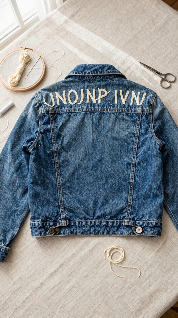 custom denim name patches
