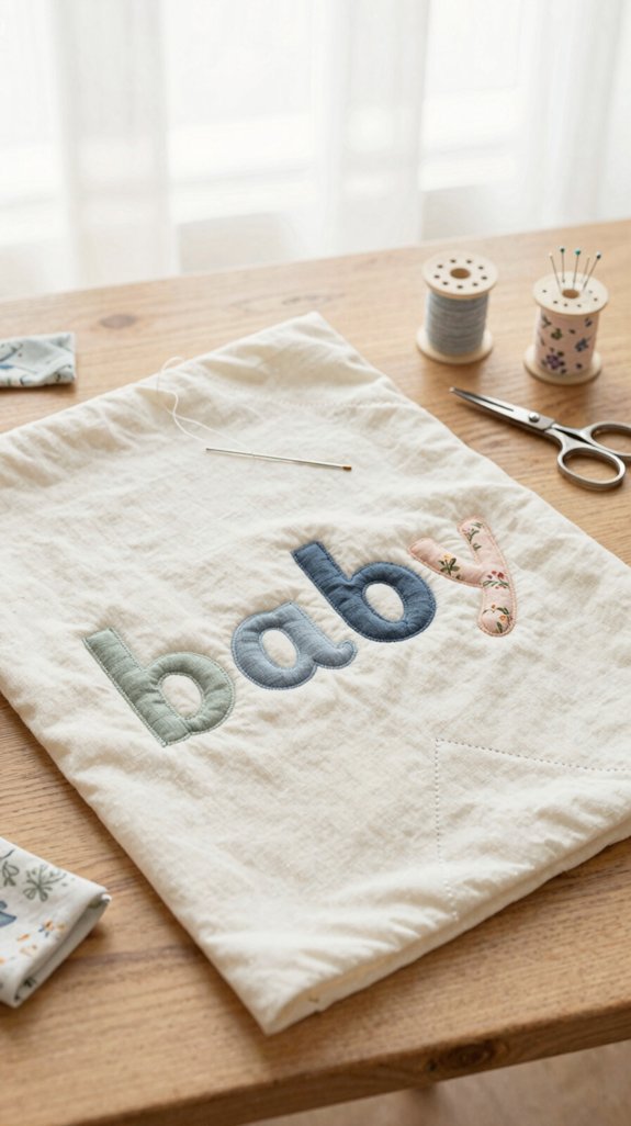 diy baby name fabric blanket
