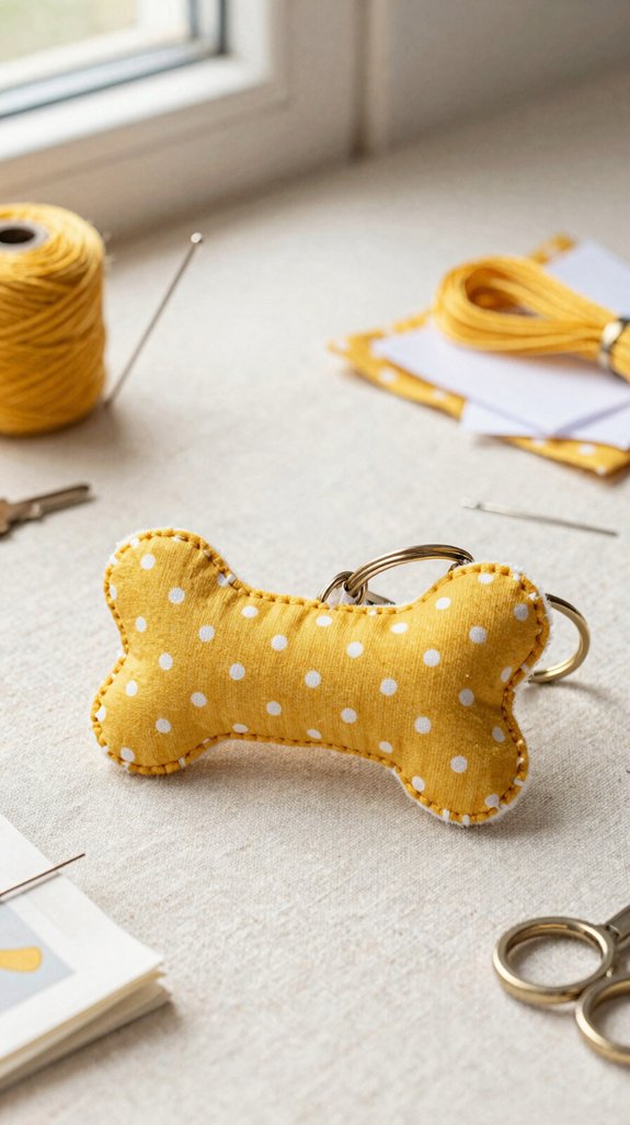 dog bone keychain strap