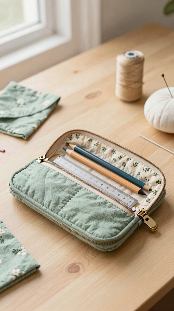 double zip box pencil case
